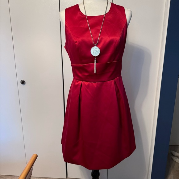 Red Satin Dress - Picture 2 of 8